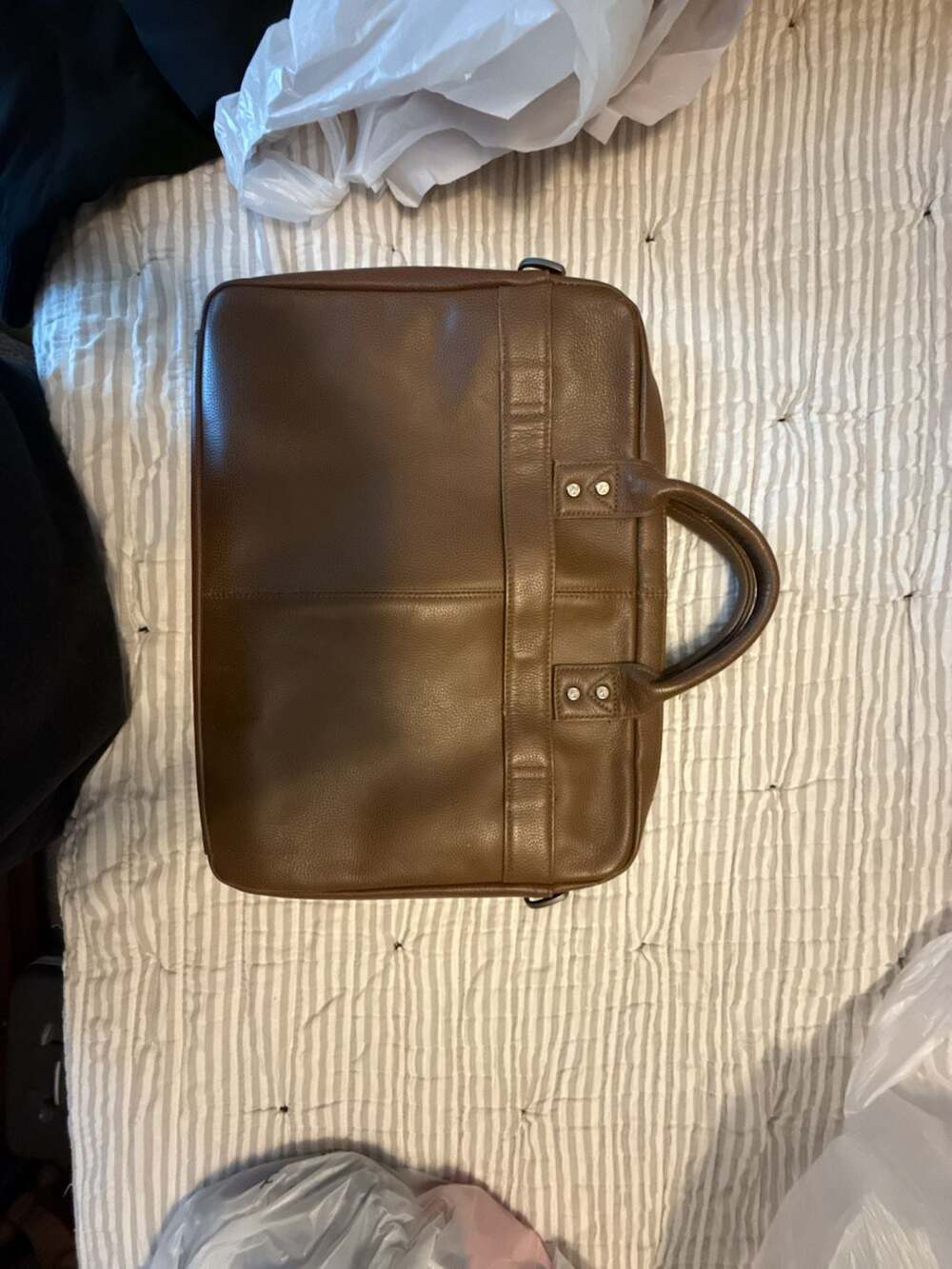 Samsonite Leather Briefcase, Laptop Compatible, Cognac (126038-1221)